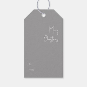 Moderne Weihnachten   Silver to From Gift Tags Geschenkanhänger