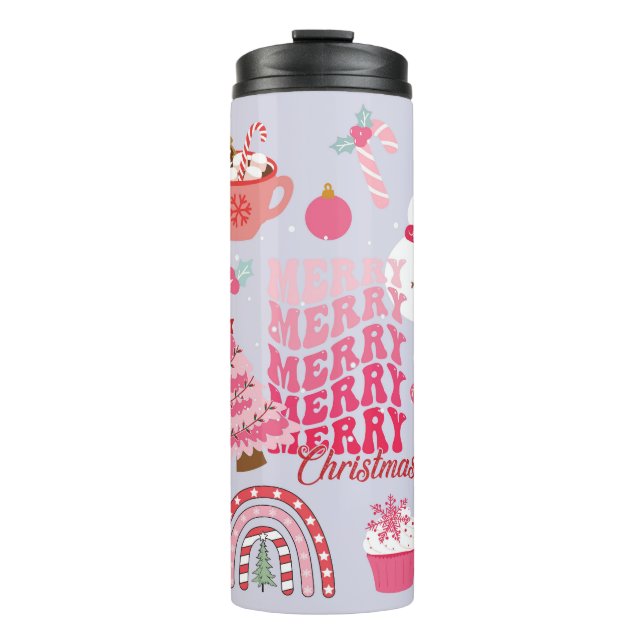 Moderne Weihnachten Thermosbecher (Vorderseite)