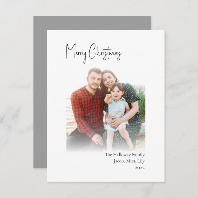 Moderne Weihnachten | Vertikales ausgeblendetes Fo (Vorne/Hinten)