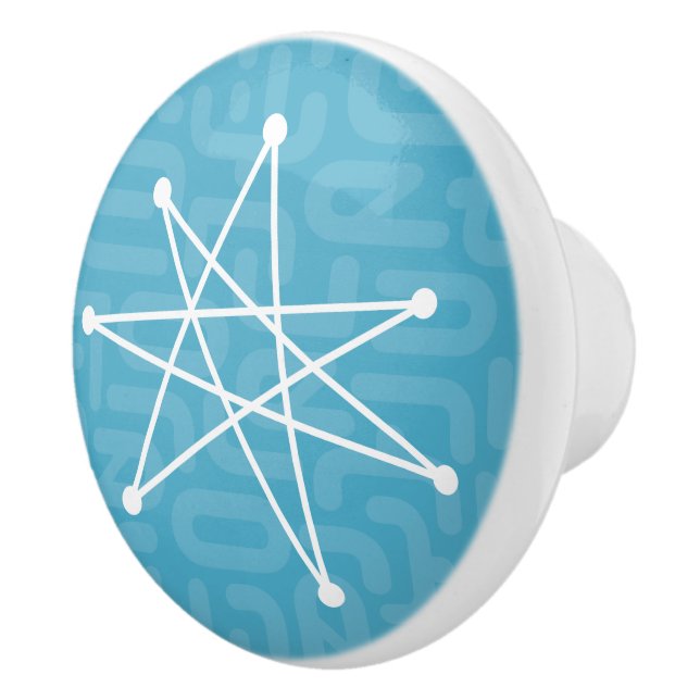 Moderne Weihnachts-Atomic MCM MOD Star C Keramikknauf (Rechts)