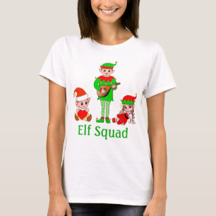 Moderne Weihnachts-Elfen-Mannschaft T-Shirt