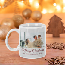Moderne Weihnachts-Familien-Collage mit drei Fotos