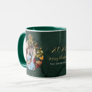 Moderne Weihnachts-Foto-Collage Tasse
