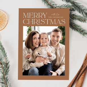 Moderne Weihnachts-Foto-Toffee Feiertagskarte