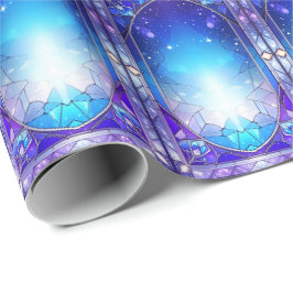 Moderne Weihnachts-Geschenkpapier mit Buntglas-Opt Geschenkpapier