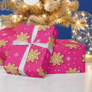 Moderne Weihnachts-Gingerbread-Cookies Geschenkpapier