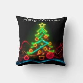 Moderne Weihnachts-Neon Holiday Collection Kissen