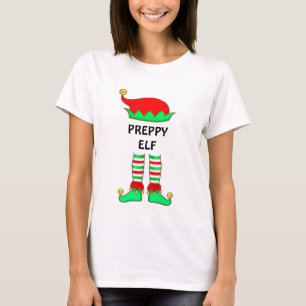 Moderne Weihnachts-Prep-Elf-T-Shirt T-Shirt