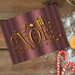 Moderne Weihnachts-Roségold-Weihnacht Feiertagspostkarte