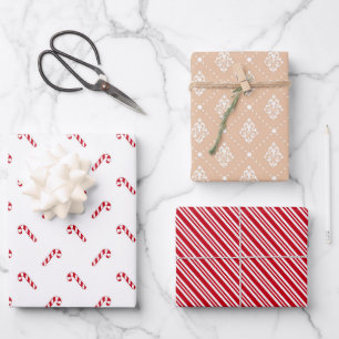 Moderne Weihnachts-Rot-Geschenkpapier-Blätter Geschenkpapier Set
