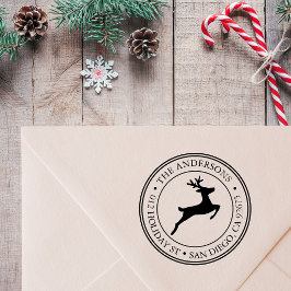 Moderne Weihnachts-Rücksende-Adresse Permastempel
