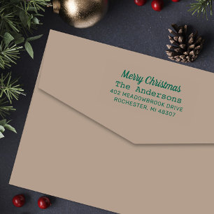 Moderne Weihnachts-Rücksendeadresse Permastempel