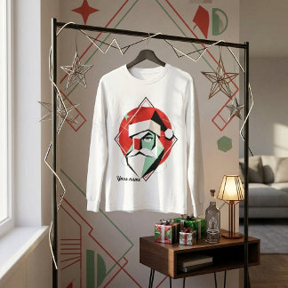 Moderne Weihnachts-Santa-Grafik-Shirt