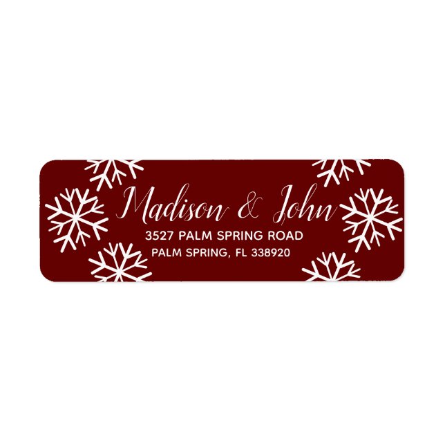 Moderne Weihnachts-Snowflake-Scatter-Adresse (Vorne)