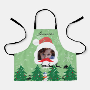 Moderne Weihnachts-Weihnachtsfeier - Foto Name Sag Schürze