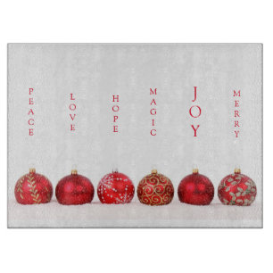 Moderne Weihnachtsabschneiderin fröhlich Schneidebrett