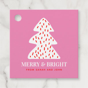 Moderne Weihnachtsbaum-Geschenkmarke Geschenkanhänger
