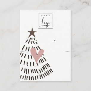 Moderne Weihnachtsbaum-Halskette-Ohrhänger-Logo Visitenkarte