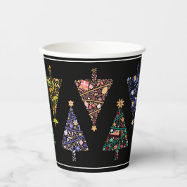 Moderne Weihnachtsbaum-Party-Cups - Set 1 Pappbecher