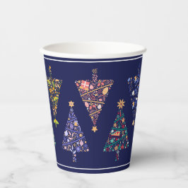 Moderne Weihnachtsbaum-Party-Cups - Set 3 Pappbecher