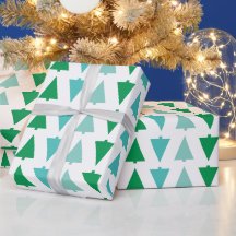 Moderne Weihnachtsbäume Aqua Holiday Gemustert