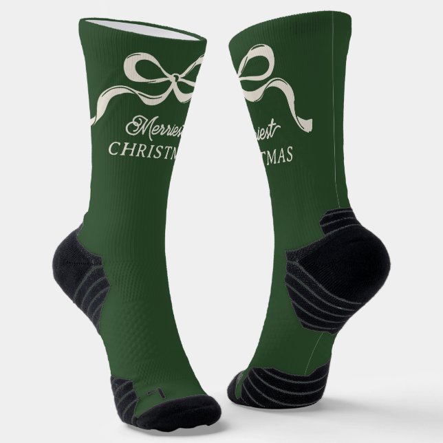 Moderne Weihnachtsbäume | Classic Holiday Green Socken (Gewinkelt)