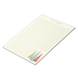 Moderne Weihnachtsbäume des Mitteljahrhunderts Lin Notizblock