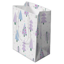 Moderne Weihnachtsbäume Lavender Abstrakte Muster