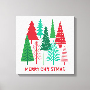 moderne Weihnachtsbäume Leinwanddruck