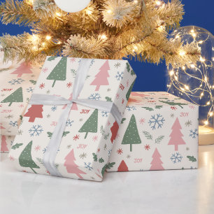 Moderne Weihnachtsbäume Muster Geschenkpapier