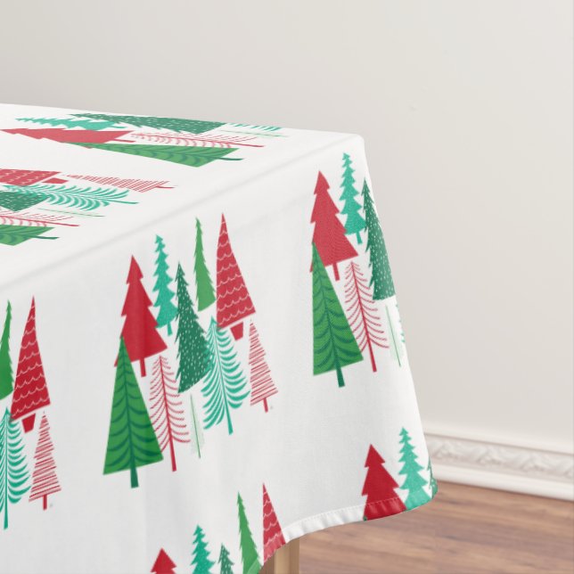 moderne Weihnachtsbäume Tischdecke (Beispiel)