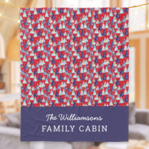 Moderne Weihnachtsbaumen Muster Familie Kabine Cus