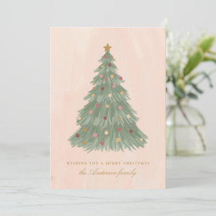 Moderne Weihnachtsbaumkarte Feiertagskarte