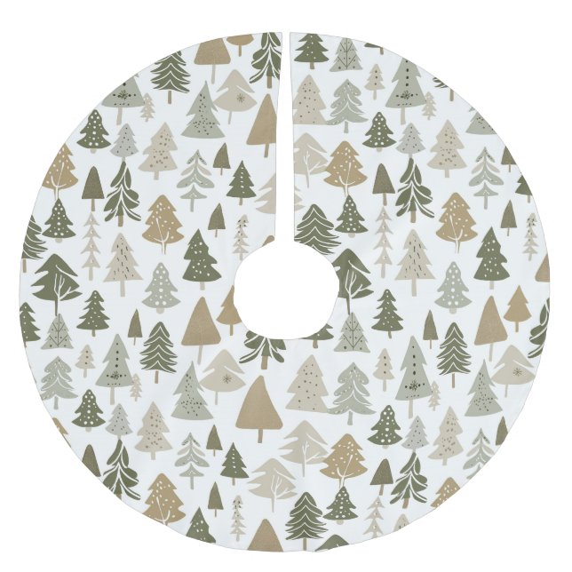 Moderne Weihnachtsbaummuster Polyester Weihnachtsbaumdecke (Vorderseite)