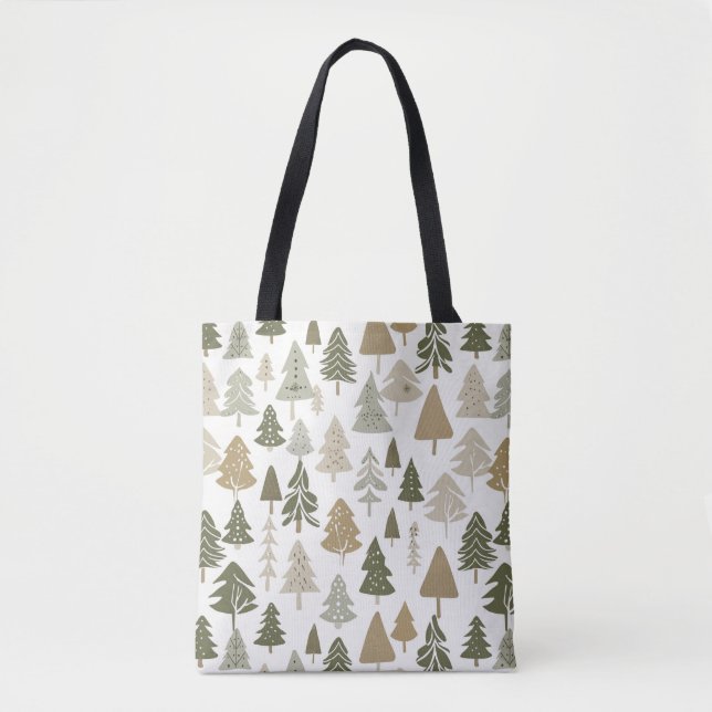 Moderne Weihnachtsbaummuster Tasche (Vorderseite)