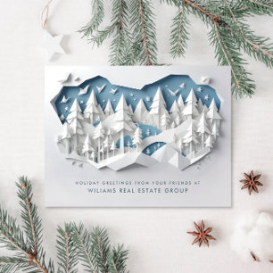 Moderne Weihnachtsbaumpapiere reduzieren Unternehm Postkarte