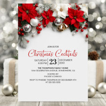 Moderne Weihnachtscocktails mit Poinsettien