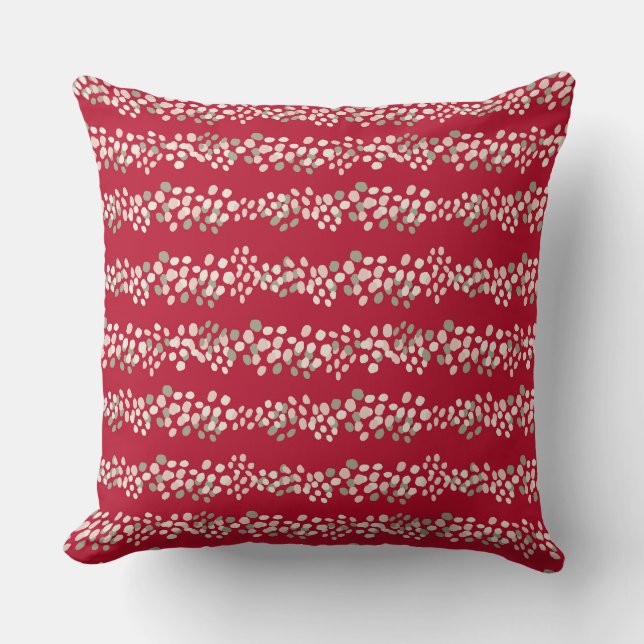 Moderne Weihnachtsdekoration Rot und Rosa Kissen (Vorderseite)
