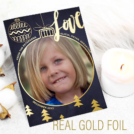 Moderne Weihnachtsdekorationen Foto Marinedgold Folien Feiertagskarte