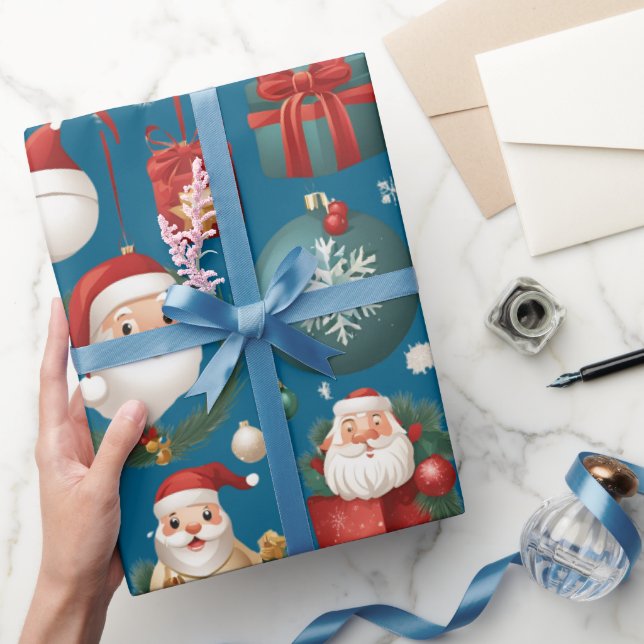Moderne Weihnachtsdekorationen Geschenkpapier (Schenken)