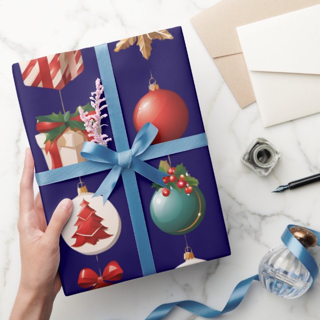 Moderne Weihnachtsdekorationen Geschenkpapier (Schenken)