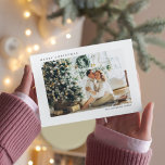 Moderne Weihnachtsfamilie Foto | Frohe Weihnachten<br><div class="desc">Moderne Weihnachtsfamilie Foto | Frohe Weihnachts-Postkarte</div>