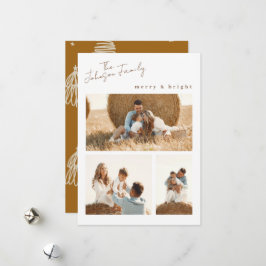 Moderne Weihnachtsfamilienfoto-Card Feiertagskarte