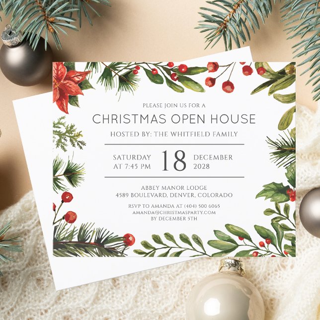 Moderne Weihnachtsfeier Einladung Flyer (Modern Christmas Holiday Party Invitation Flyer)
