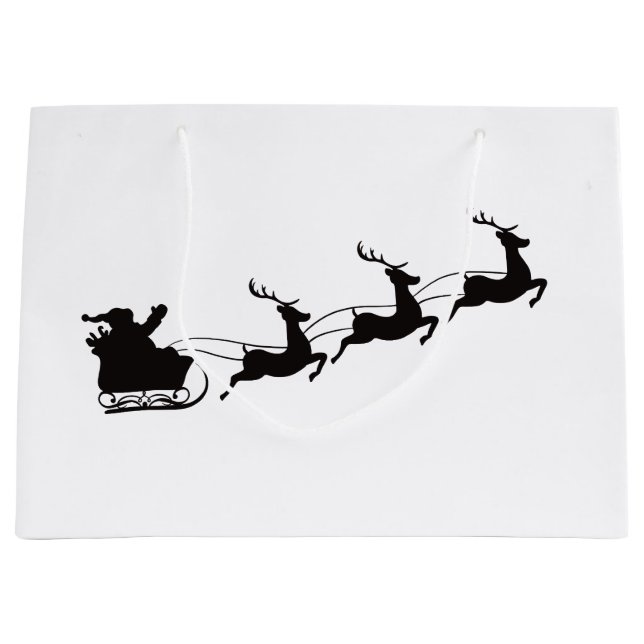 Moderne Weihnachtsfeier und Rentier Große Geschenktüte (Vorderseite)