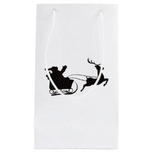 Moderne Weihnachtsfeier und Rentier Kleine Geschenktüte