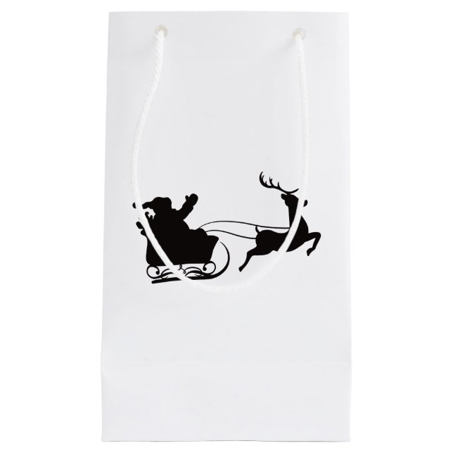 Moderne Weihnachtsfeier und Rentier Kleine Geschenktüte (Vorderseite)