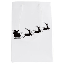 Moderne Weihnachtsfeier und Rentier Mittlere Geschenktüte