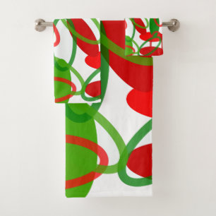 Moderne Weihnachtsfeierlichkeiten des Mittelalters Badhandtuch Set