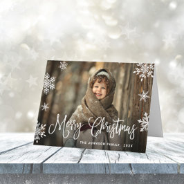 Moderne Weihnachtsfeiertage 3 FOTO-Karte Karte